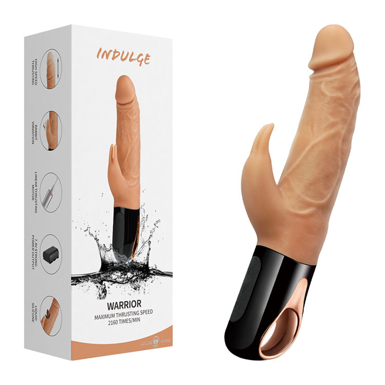 Vibrador de conejo de empuje realista